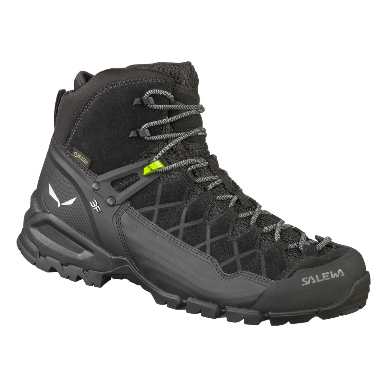 Zapatillas Trekking Hombre Chile - Salewa Alp Trainer Mid GORE-TEX® - Negras/Negras - WXLV-07695